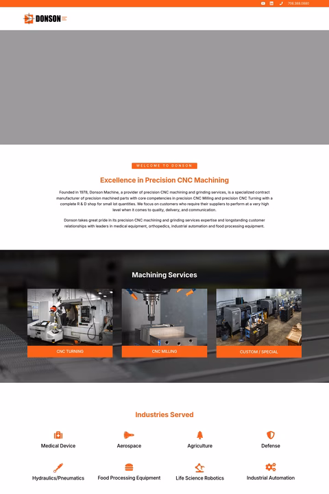 Donson-Machine Homepage 1440px
