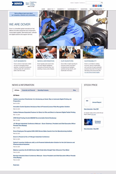 Dover-Corporation Homepage 1440px