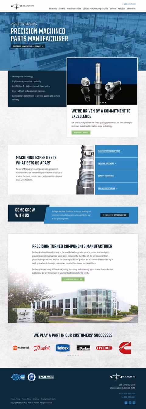Dupage-Machine-Products Homepage 1440px