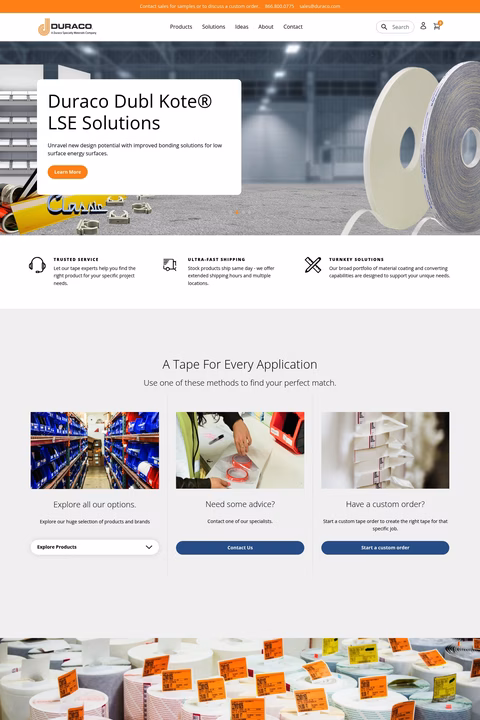 Duraco Homepage 1440px