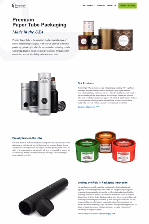 Premier-Paper-Tube Homepage 1440px