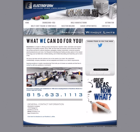 Electroform-Company Homepage 1440px