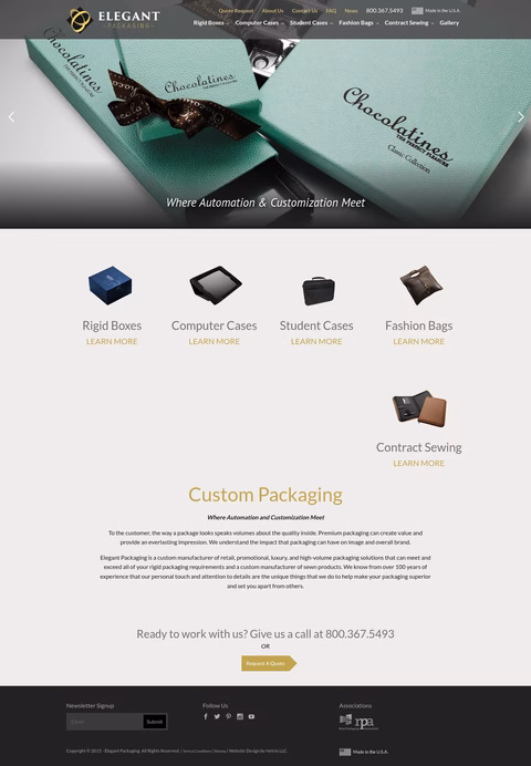 Elegant-Packaging Homepage 1440px