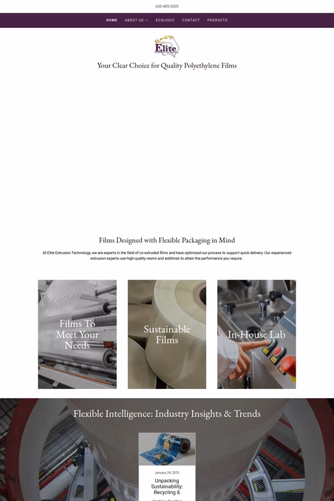 Elite-Extrusion-Technology Homepage 1440px