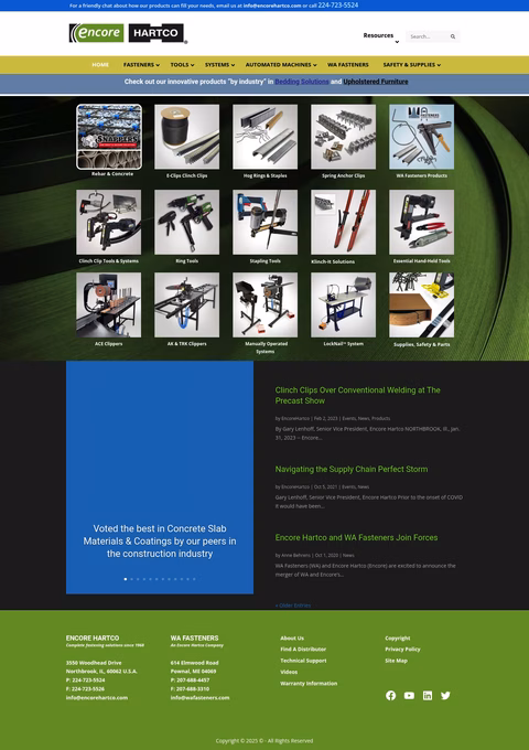 Encore-Hartco Homepage 1440px