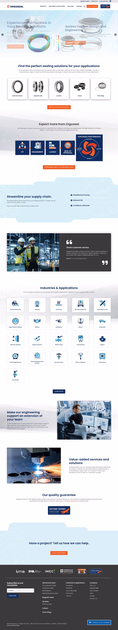 Ergoseal Homepage 1440px