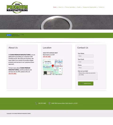 Evans-Manufacturing-Co Homepage 1440px