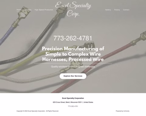 Excel-Specialty Homepage 1440px