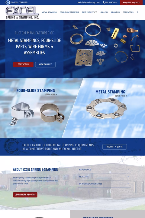 Excel-Spring-Stamping Homepage 1440px