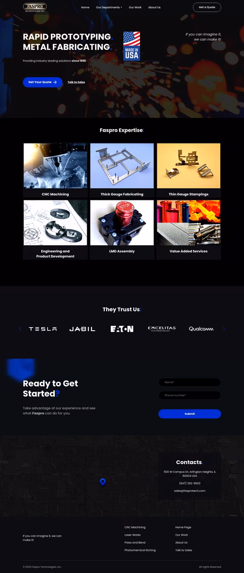 Faspro-Technologies Homepage 1440px