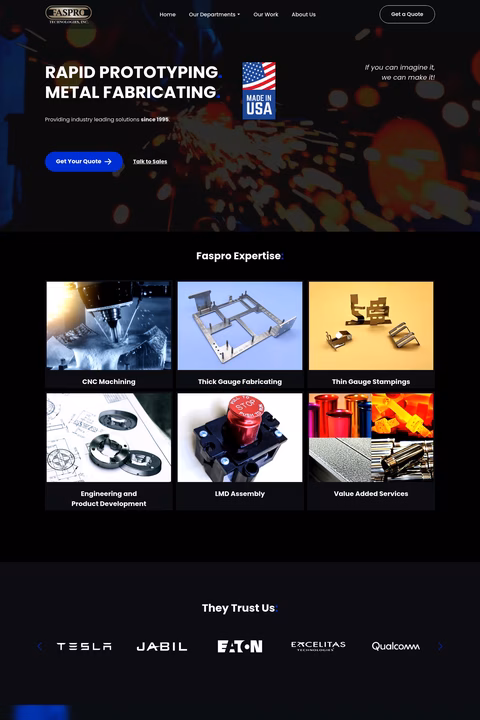 Faspro-Technologies Homepage 1440px