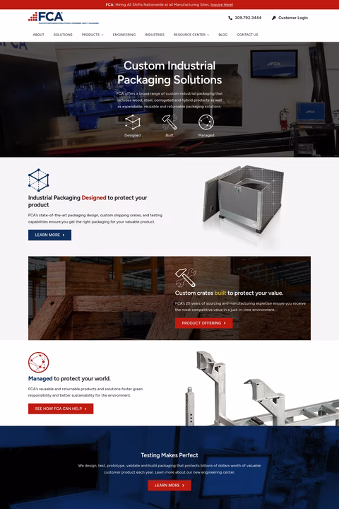 Fca-Packaging Homepage 1440px