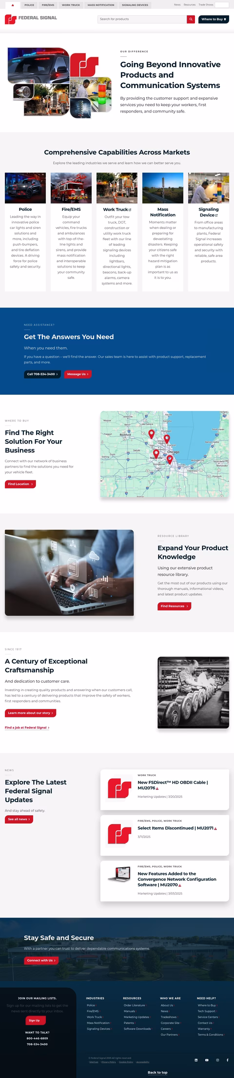 Federal-Signal-Corporation Homepage 1440px