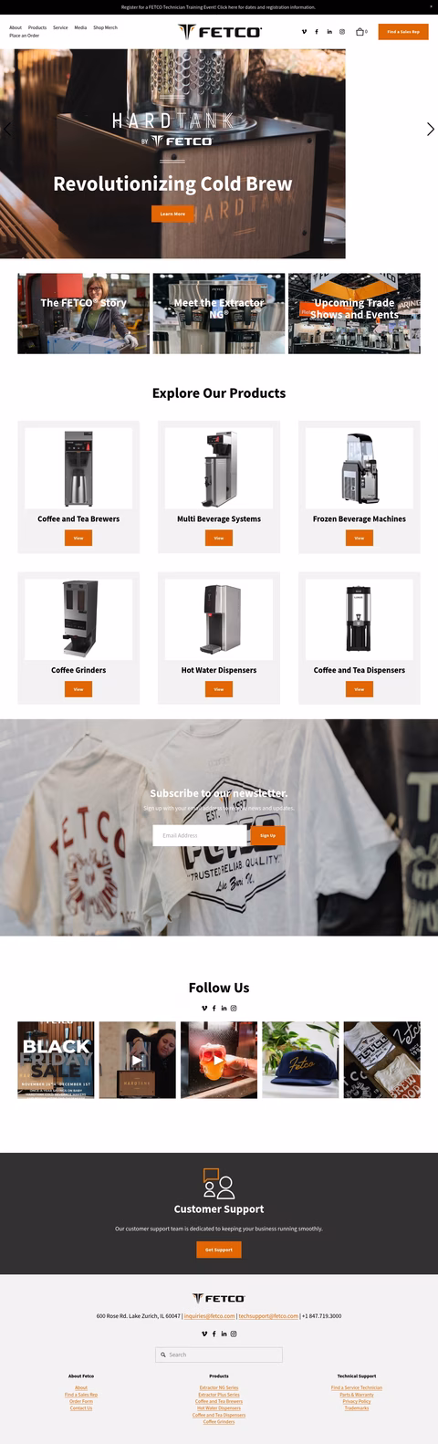 Fetco Homepage 1440px