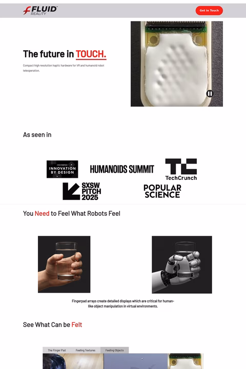 Fluid-Reality Homepage 1440px