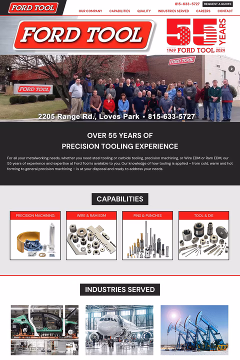 Ford-Tool-Machining Homepage 1440px