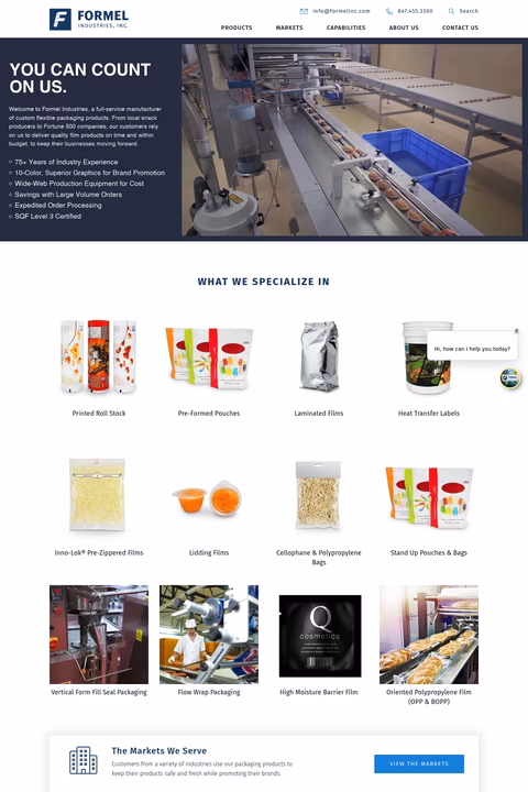 Formel-Industries Homepage 1440px