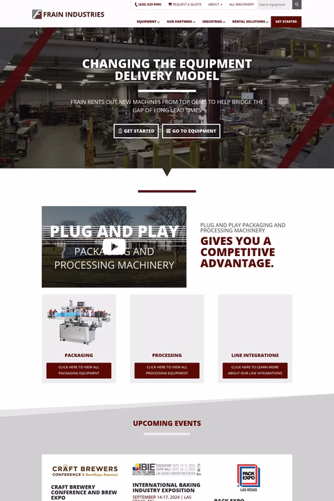 Frain-Industries Homepage 1440px
