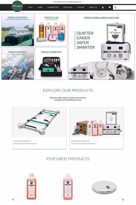 Frigid-Fluid-Company Homepage 1440px
