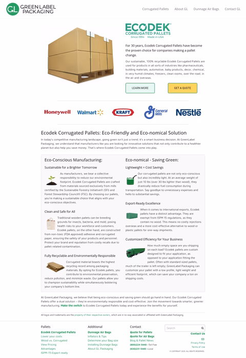 Gl-Packaging-Products Homepage 1440px