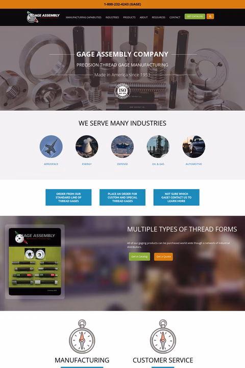Gage-Assembly-Co Homepage 1440px
