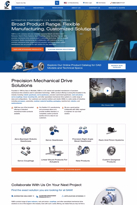Gam-Enterprises Homepage 1440px