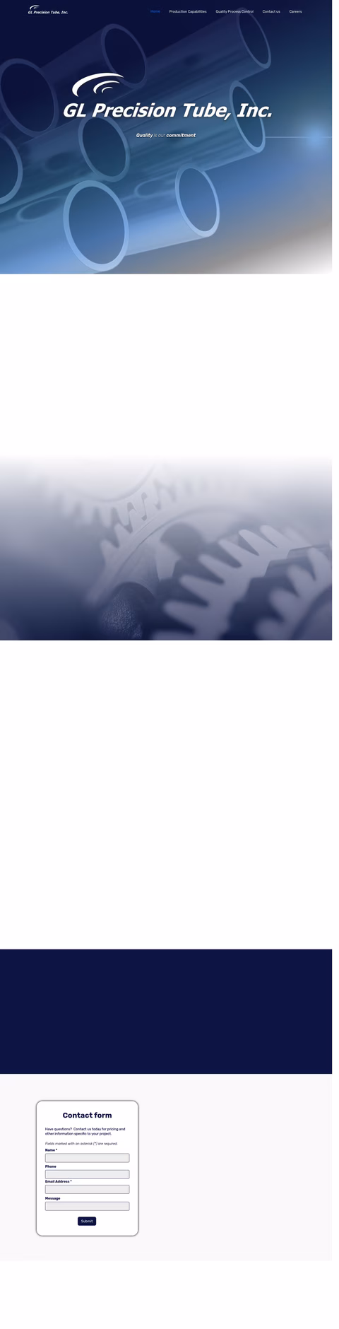 Gl-Precision-Tube Homepage 1440px