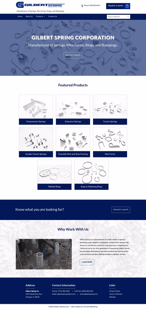 Gilbert-Spring-Company Homepage 1440px