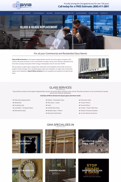 Glass-Mirror-America Homepage 1440px