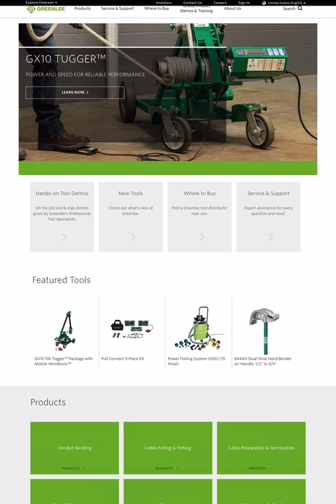 Greenlee Homepage 1440px