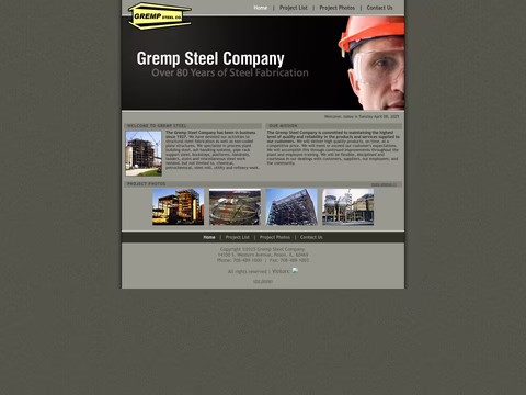 Gremp-Steel-Co Homepage 1440px