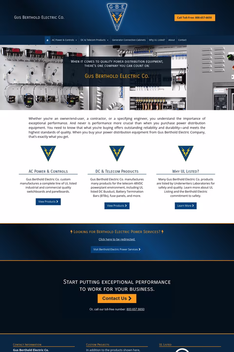 Gus-Berthold-Electric-Co Homepage 1440px