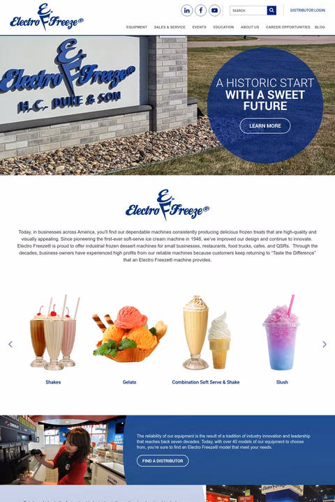 Electro-Freeze Homepage 1440px