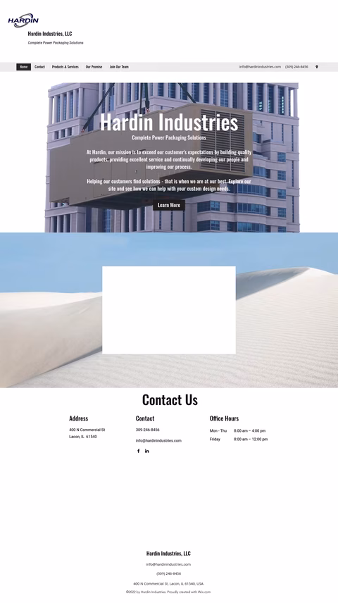 Hardin-Industries Homepage 1440px