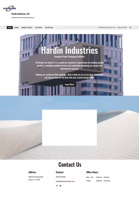Hardin-Industries Homepage 1440px