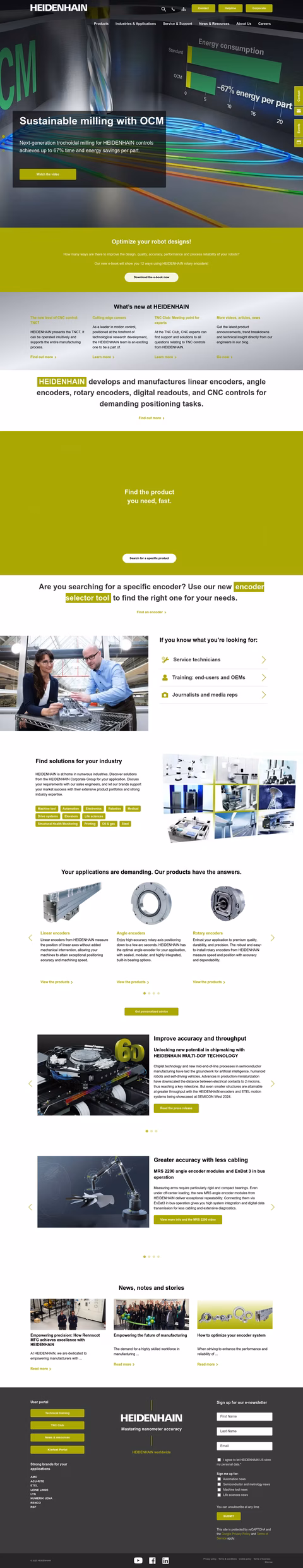 Heidenhain-Corporation Homepage 1440px