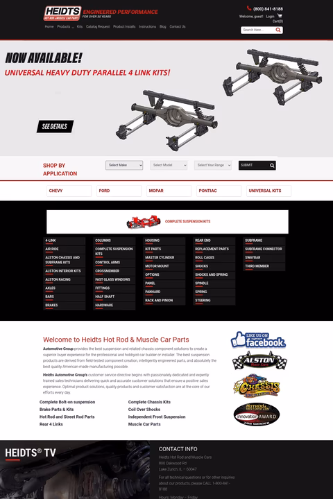 Heidts-Hot-Rod-Shop Homepage 1440px