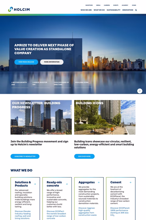 Holcim Homepage 1440px