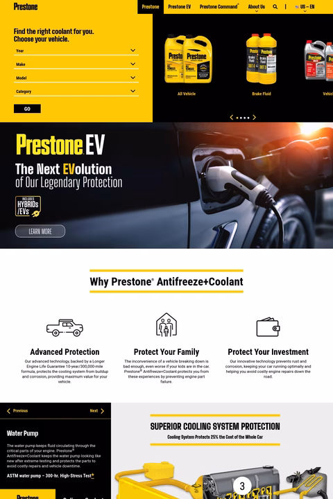 Honeywell-Prestone-Products Homepage 1440px