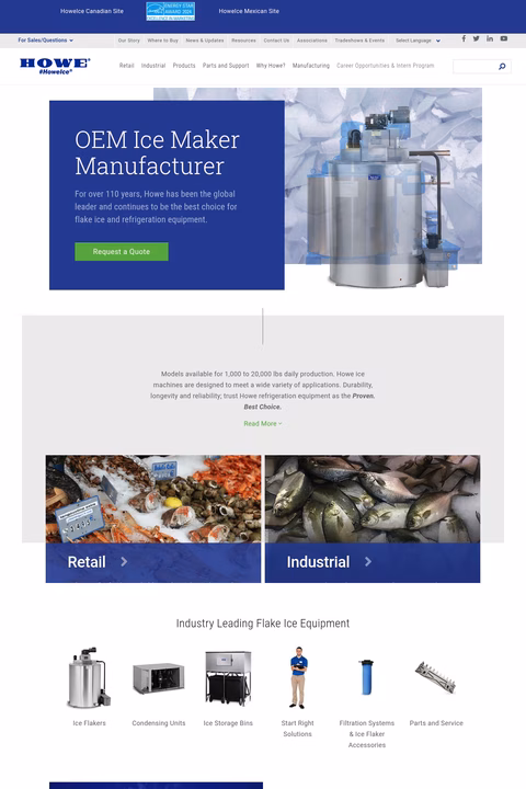 Howe-Corporation Homepage 1440px