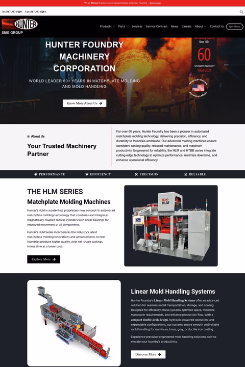 Hunter-Foundry-Machinery Homepage 1440px