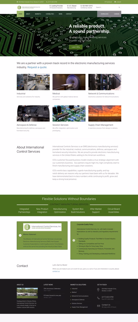 International-Control-Services Homepage 1440px