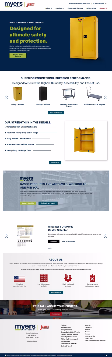 Jamco-Products Homepage 1440px