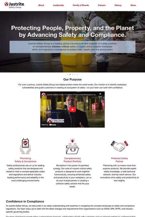 Justrite-Safety-Group Homepage 1440px