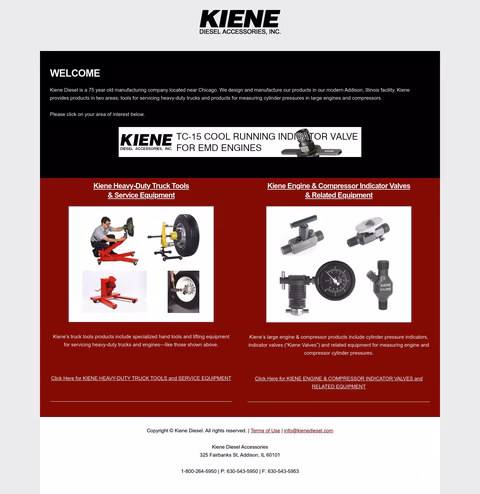 Kiene-Diesel-Accessories Homepage 1440px