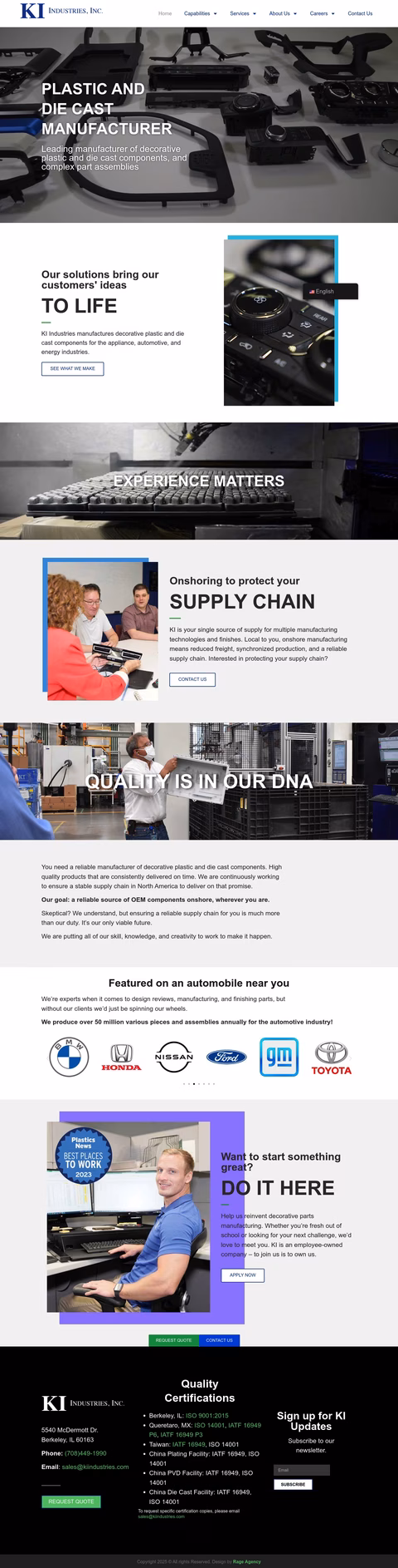 Ki-Industries Homepage 1440px