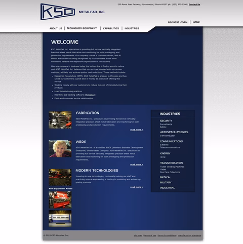 Kso-Metalfab Homepage 1440px