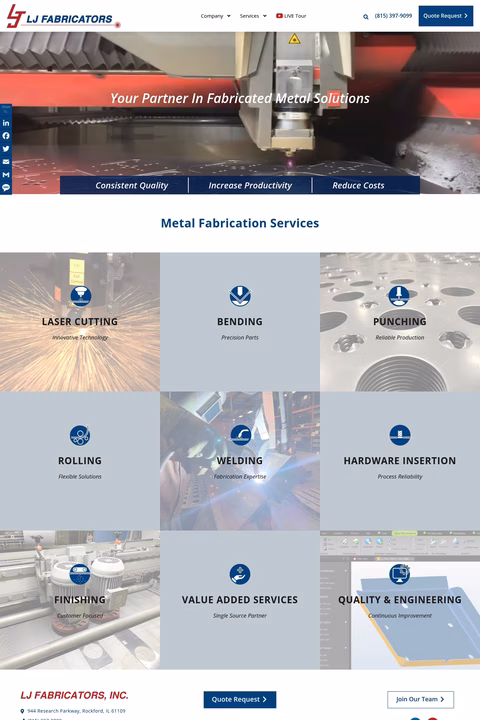 Lj-Fabricators Homepage 1440px