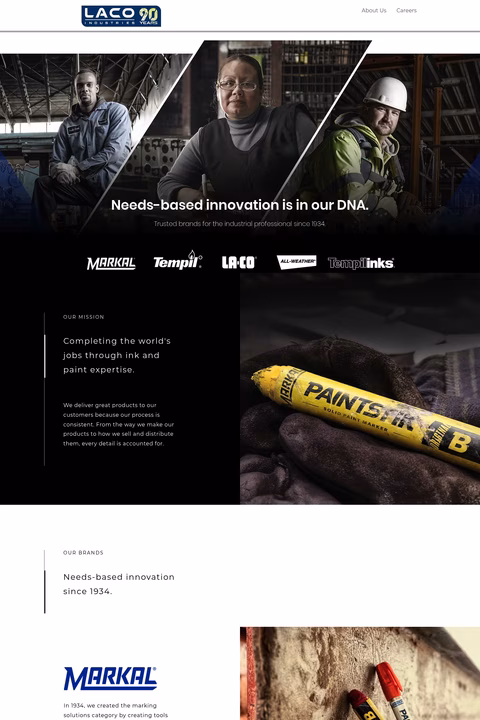 Laco-Industries Homepage 1440px