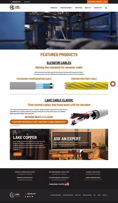 Lake-Cable Homepage 1440px